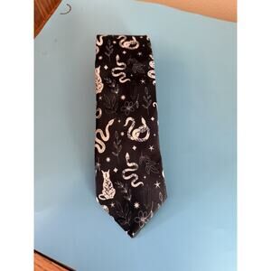 BHHJKK Mens Celestial Snake Novelty Goth Halloween Necktie NEW